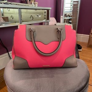 Neon Pink & Grey Rebecca Minkoff Purse